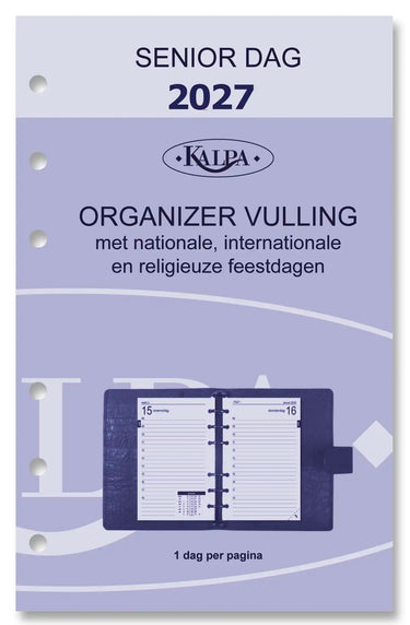 6221-27 150 x 95 mm Senior Agenda recharge quotidiennement NL 2027